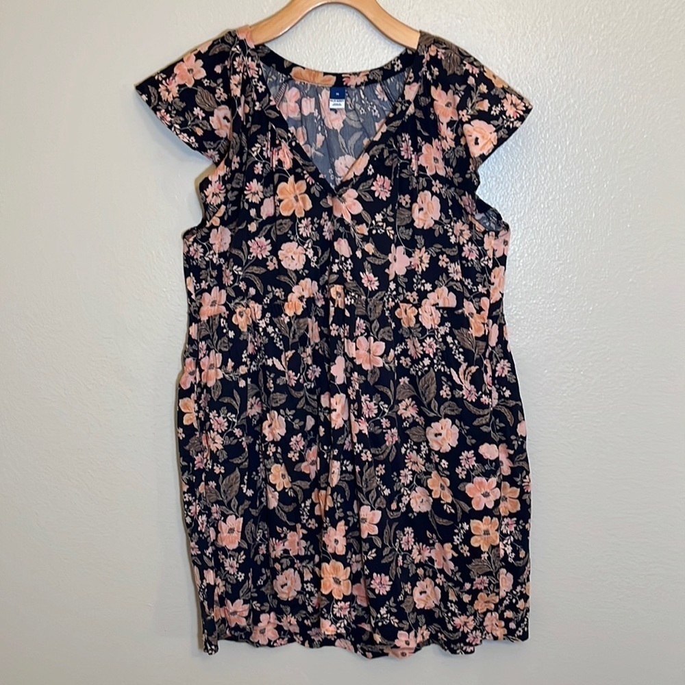 Old Navy Floral V-Neck Mini Dress